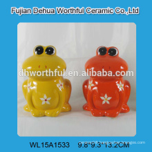 Artistic design ceramic frog coin,ceramic frog piggy bank,ceramic frog money box